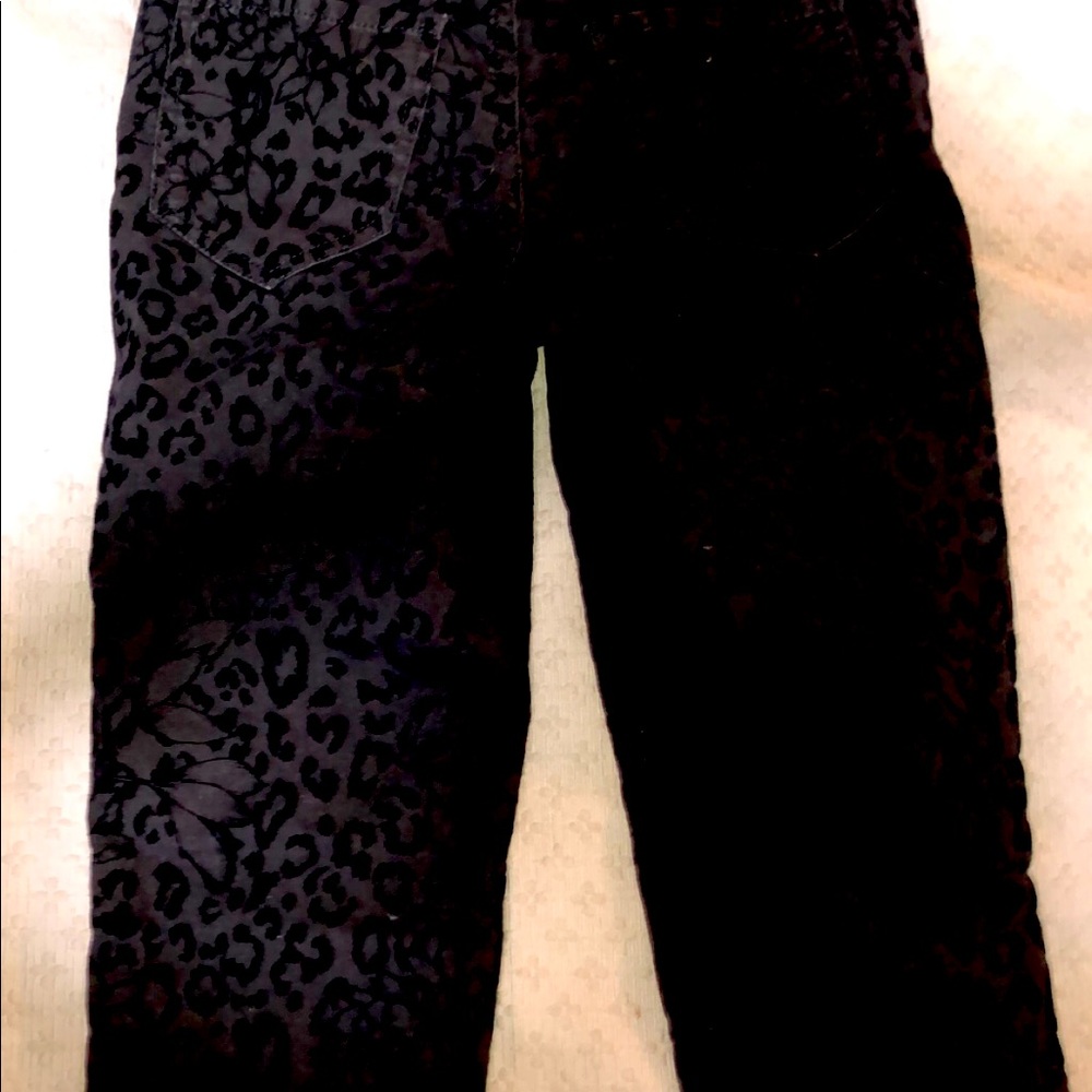 Black Leopard Dress pants by Marciano